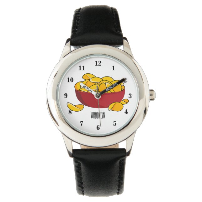 Abbildung des Potato-Chip-Cartoon Armbanduhr (Vorderseite)