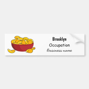 Abbildung des Potato-Chip-Cartoon Autoaufkleber