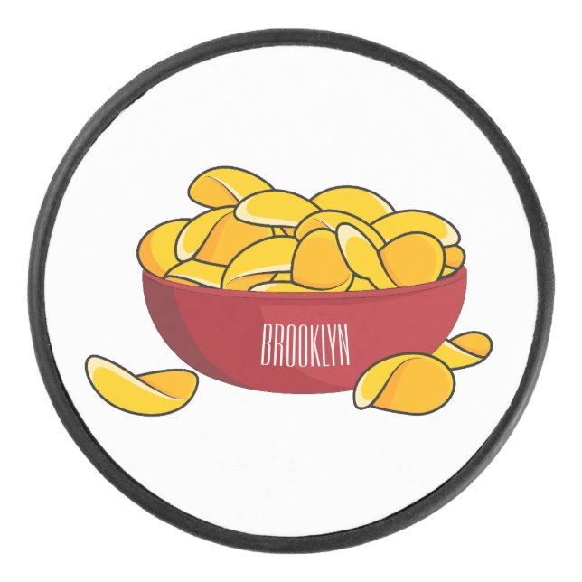 Abbildung des Potato-Chip-Cartoon Eishockey Puck (Vorderseite)