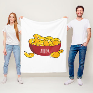 Abbildung des Potato-Chip-Cartoon Fleecedecke