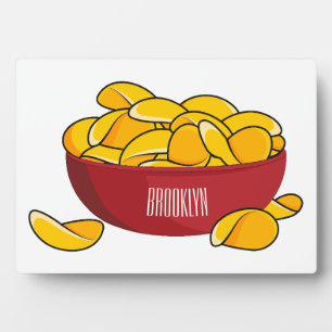 Abbildung des Potato-Chip-Cartoon Fotoplatte