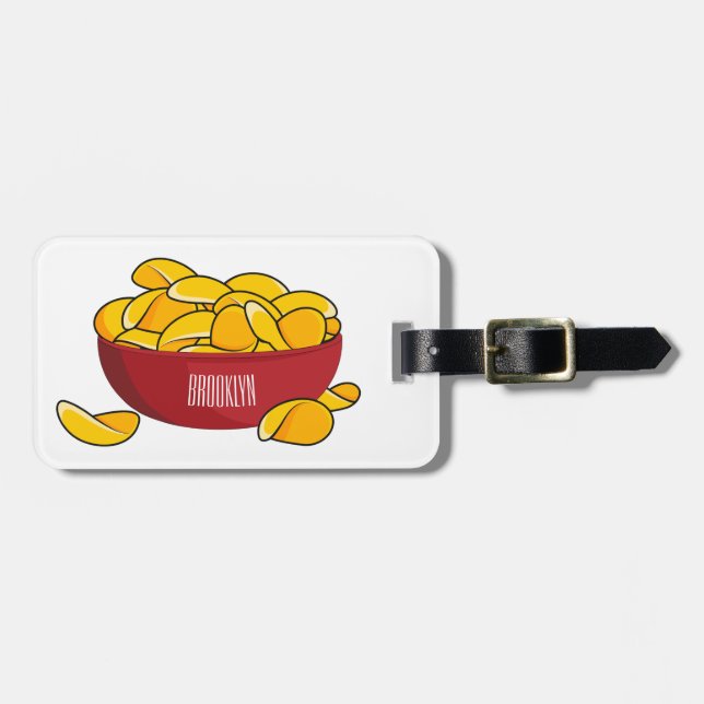 Abbildung des Potato-Chip-Cartoon Gepäckanhänger (Vorderseite horizontal)