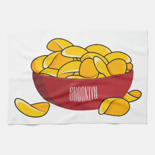 Abbildung des Potato-Chip-Cartoon Geschirrtuch