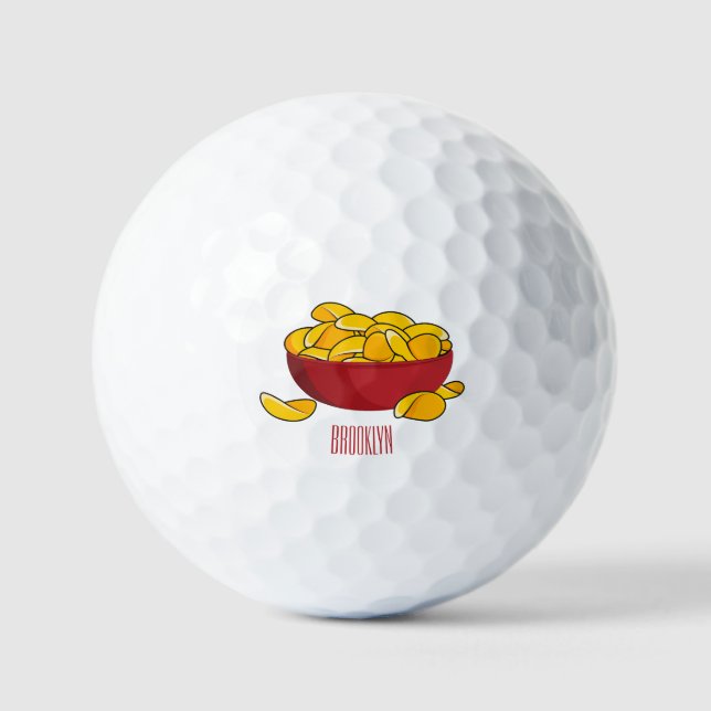 Abbildung des Potato-Chip-Cartoon Golfball (Vorderseite)