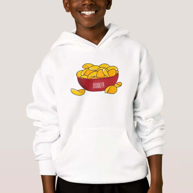 Abbildung des Potato-Chip-Cartoon Hoodie (Vorderseite)