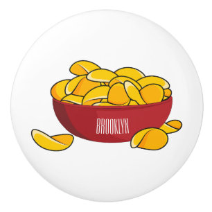 Abbildung des Potato-Chip-Cartoon Keramikknauf