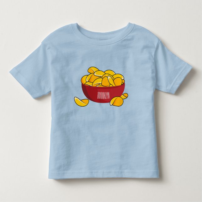 Abbildung des Potato-Chip-Cartoon Kleinkind T-shirt (Vorderseite)