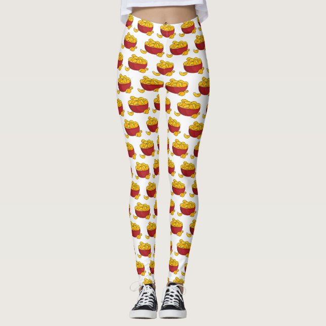 Abbildung des Potato-Chip-Cartoon Leggings (Vorderseite)