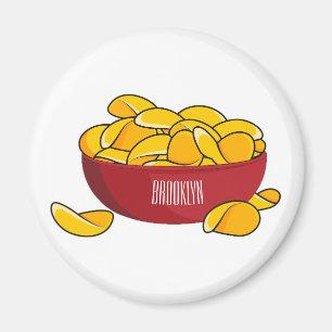 Abbildung des Potato-Chip-Cartoon Magnet