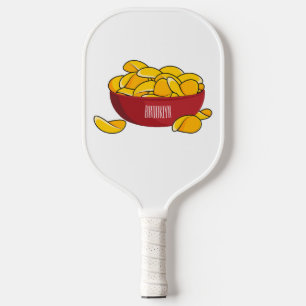 Abbildung des Potato-Chip-Cartoon Pickleball Schläger