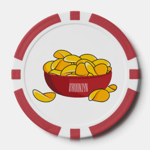 Abbildung des Potato-Chip-Cartoon Pokerchips