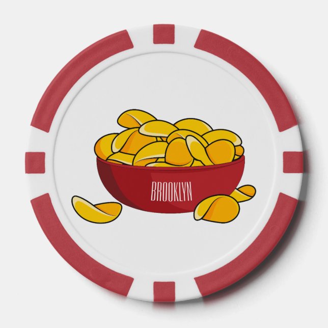 Abbildung des Potato-Chip-Cartoon Pokerchips (Vorderseite)