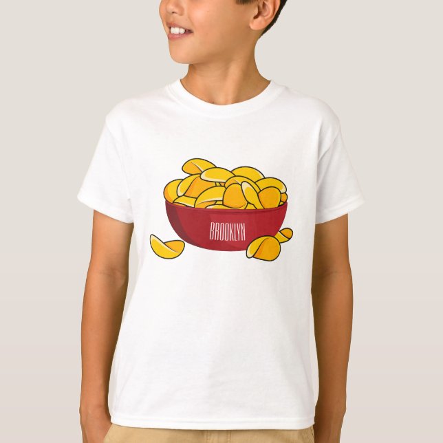 Abbildung des Potato-Chip-Cartoon T-Shirt (Vorderseite)