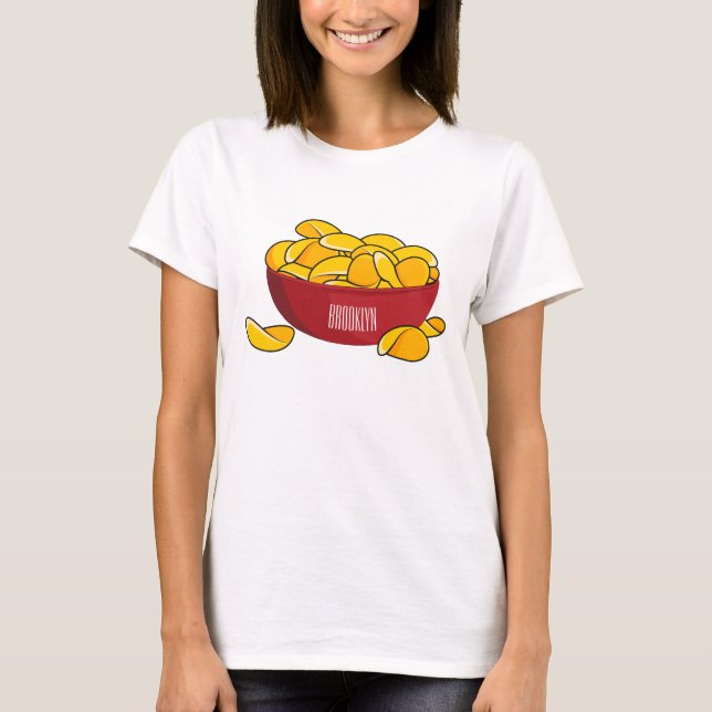 Abbildung des Potato-Chip-Cartoon T-Shirt (Vorderseite)