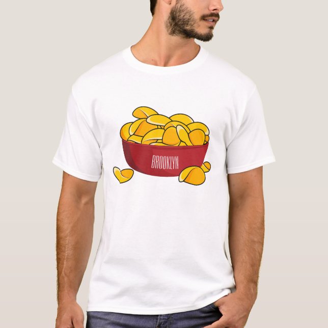 Abbildung des Potato-Chip-Cartoon T-Shirt (Vorderseite)