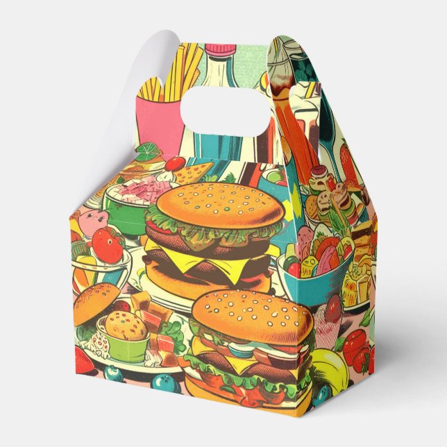 Abbildung des Retro Food Comic Geschenkschachtel (Vorderseite)