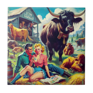 Abbildung des Retro-Länderkopfes Fliese