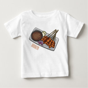 Abbildung des Satay-Cartoon Baby T-shirt