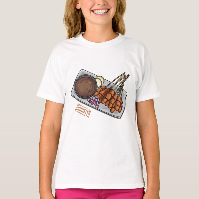 Abbildung des Satay-Cartoon T-Shirt (Vorderseite)