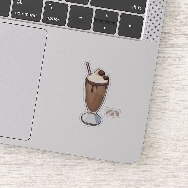 Abbildung des Schokoladenmilch-Cartoon Aufkleber (Ausschnitt)