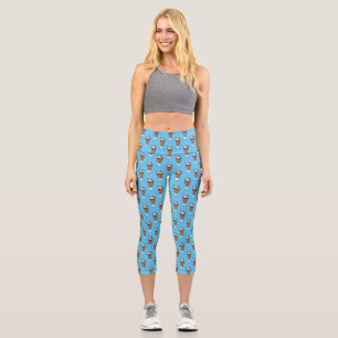 Abbildung des Schokoladenmilch-Cartoon Capri Leggings