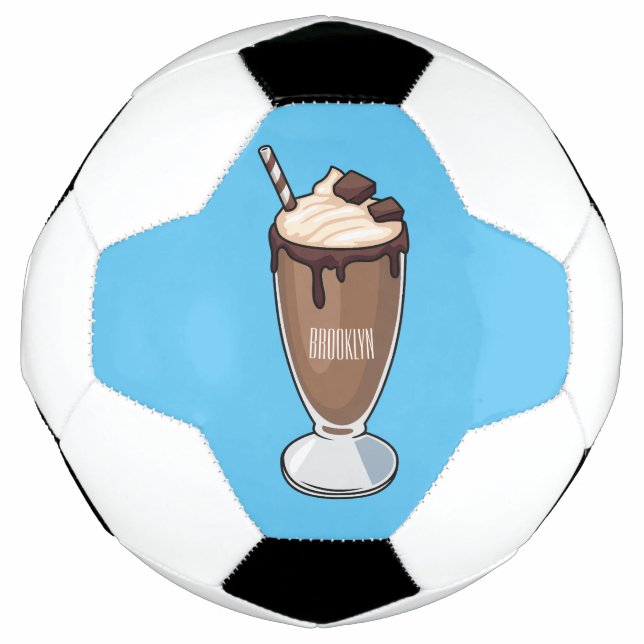 Abbildung des Schokoladenmilch-Cartoon Fußball (Vorderseite)
