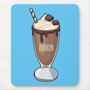 Abbildung des Schokoladenmilch-Cartoon Mousepad