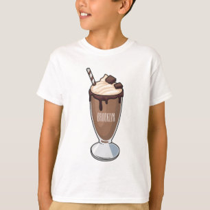 Abbildung des Schokoladenmilch-Cartoon T-Shirt