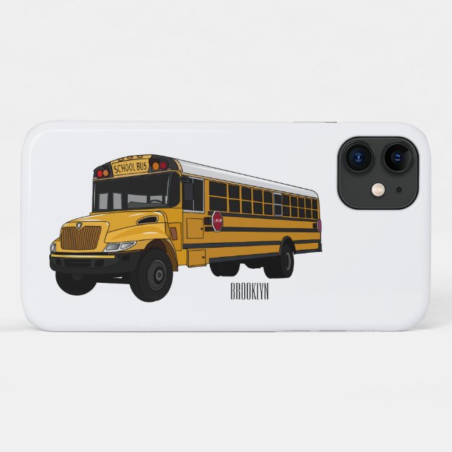 Abbildung des Schulbus-Cartoon Case-Mate iPhone Hülle (Rückseite (Horizontal))