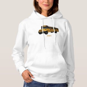 Abbildung des Schulbus-Cartoon Hoodie