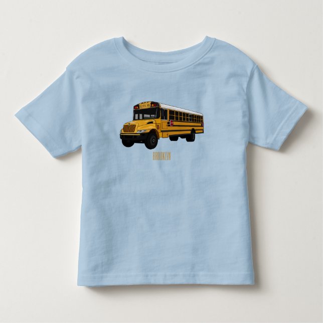 Abbildung des Schulbus-Cartoon Kleinkind T-shirt (Vorderseite)