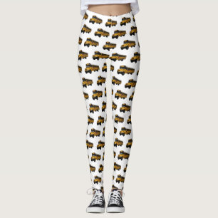 Abbildung des Schulbus-Cartoon Leggings