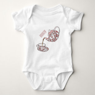 Abbildung des Teacup-Set-Cartoon Baby Strampler
