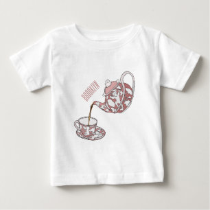 Abbildung des Teacup-Set-Cartoon Baby T-shirt
