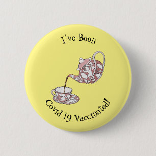 Abbildung des Teacup-Set-Cartoon Button
