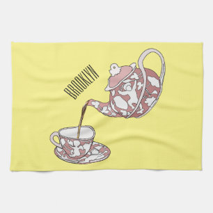 Abbildung des Teacup-Set-Cartoon Geschirrtuch