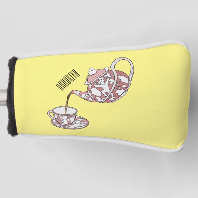 Abbildung des Teacup-Set-Cartoon Golf Headcover (Vorderseite)