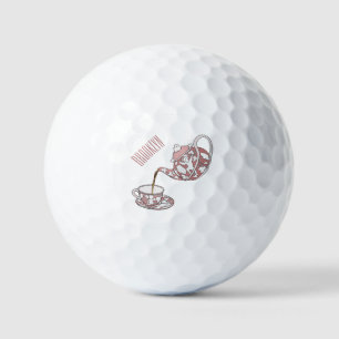 Abbildung des Teacup-Set-Cartoon Golfball