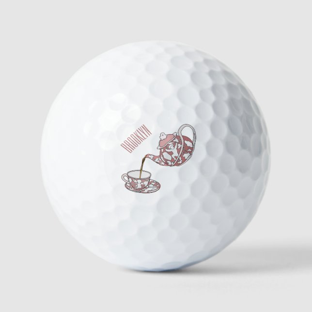 Abbildung des Teacup-Set-Cartoon Golfball (Vorderseite)
