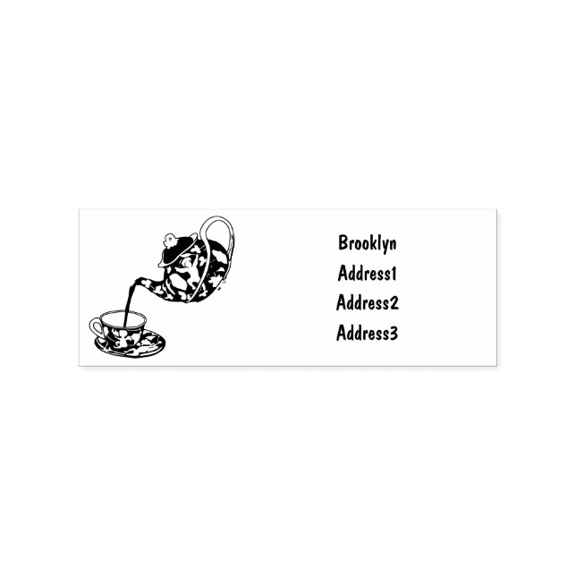 Abbildung des Teacup-Set-Cartoon Gummistempel (Prägung)
