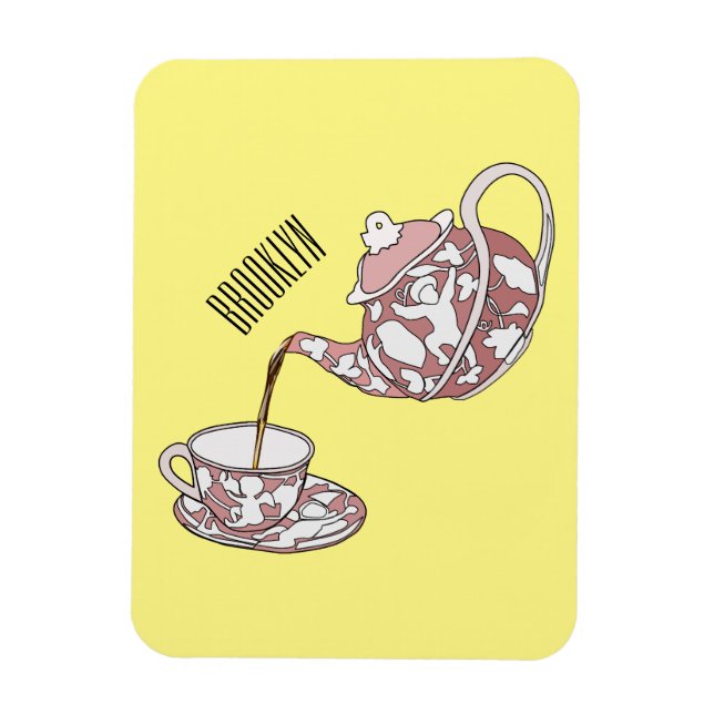 Abbildung des Teacup-Set-Cartoon Magnet (Vertikal)