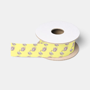 Abbildung des Teacup-Set-Cartoon Satinband