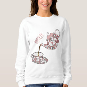 Abbildung des Teacup-Set-Cartoon Sweatshirt