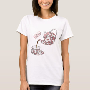 Abbildung des Teacup-Set-Cartoon T-Shirt