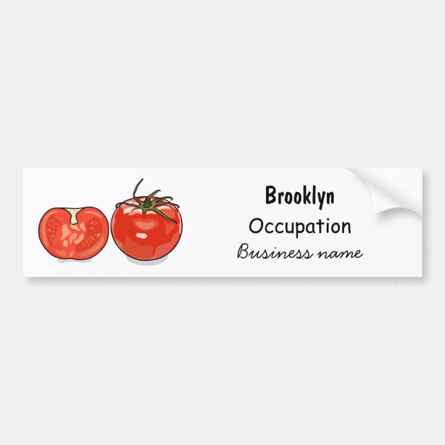 Abbildung des Tomaten-Cartoon Autoaufkleber (Vorne)