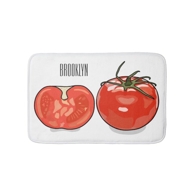 Abbildung des Tomaten-Cartoon Badematte (Vorderseite)