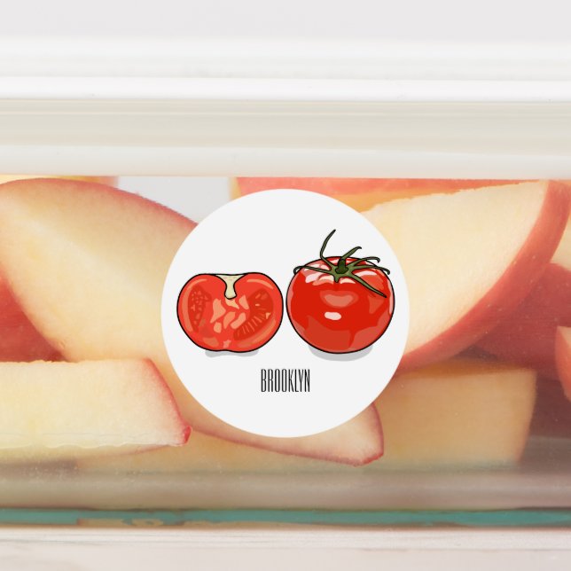 Abbildung des Tomaten-Cartoon Etiketten (Befestigt)