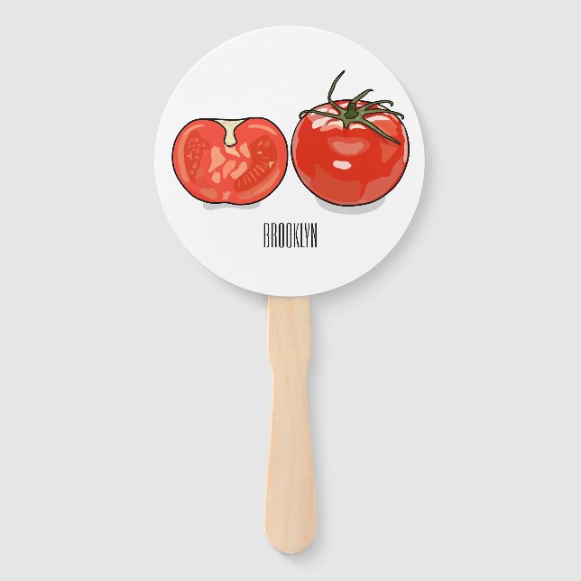 Abbildung des Tomaten-Cartoon Fächer (Vorderseite)