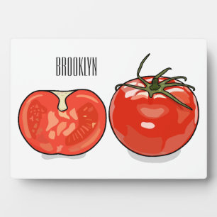 Abbildung des Tomaten-Cartoon Fotoplatte