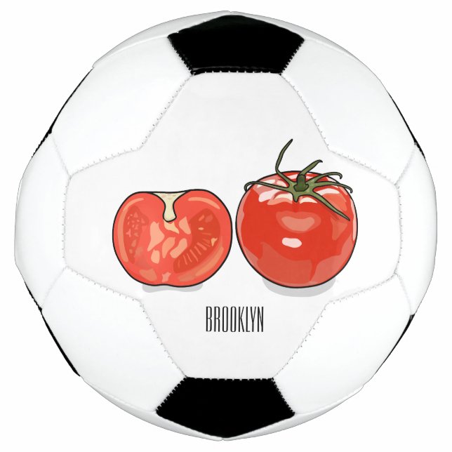Abbildung des Tomaten-Cartoon Fußball (Vorderseite)